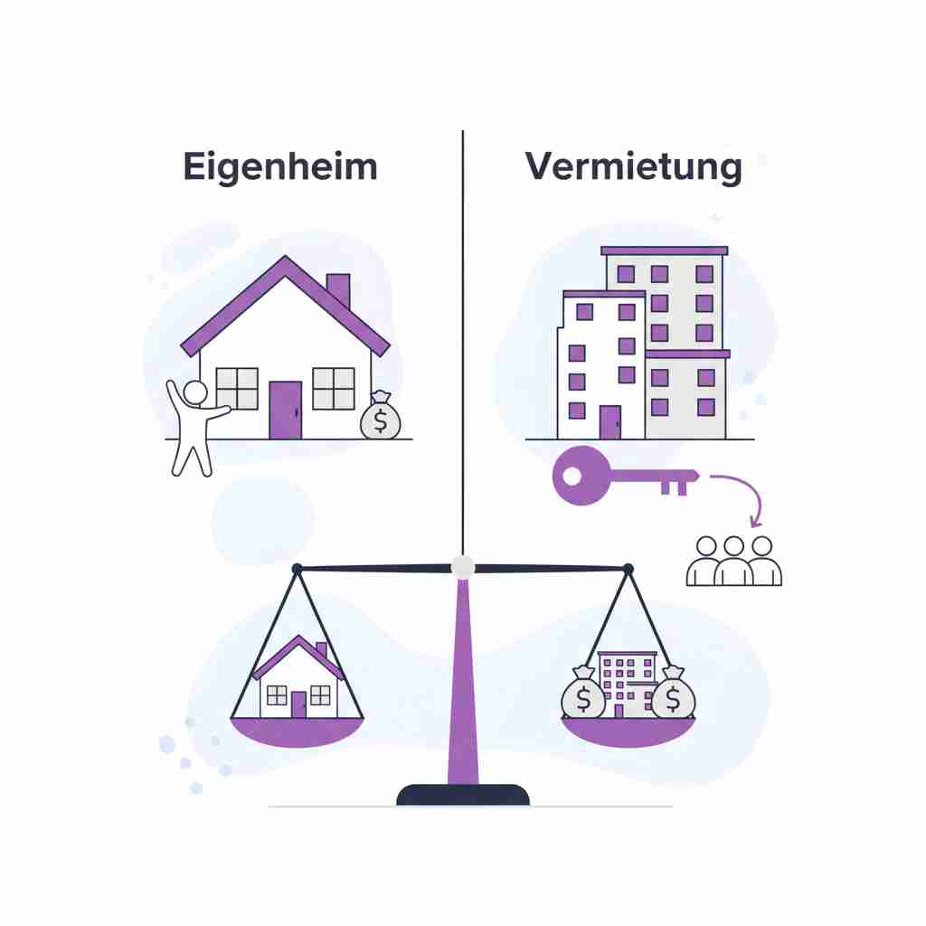 An image illustrating Immobilien als Kapitalanlage: Eigenheim oder Vermietung?