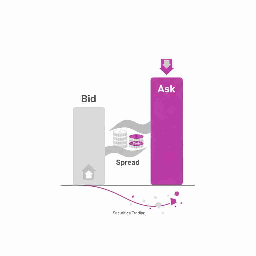 An image illustrating Bid-Ask-Spread verstehen: Kosten im Wertpapierhandel