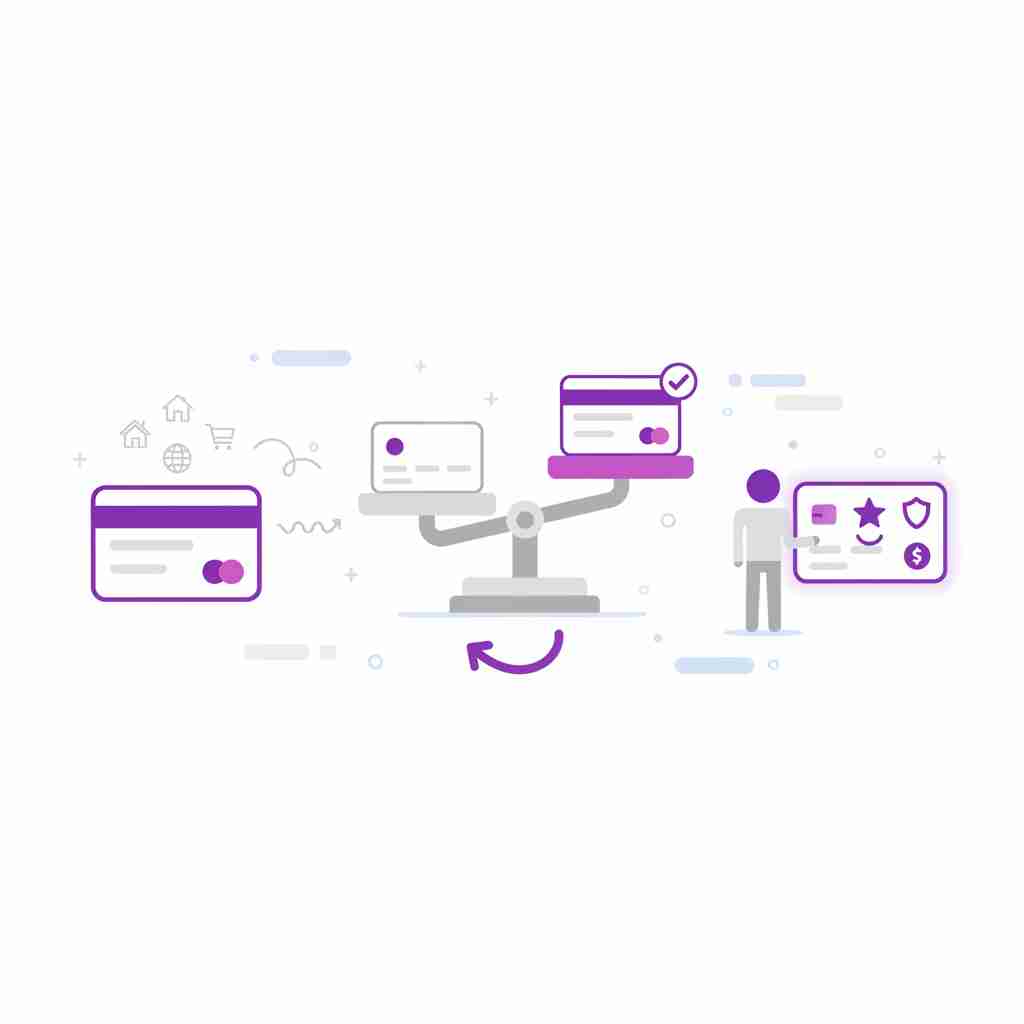 An image illustrating Virtuelle Kreditkarten im Test: Gebühren, Limits & Funktionen verglichen. Finden Sie jetzt die beste virtuelle Kreditkarte für Ihre Bedürfnisse!