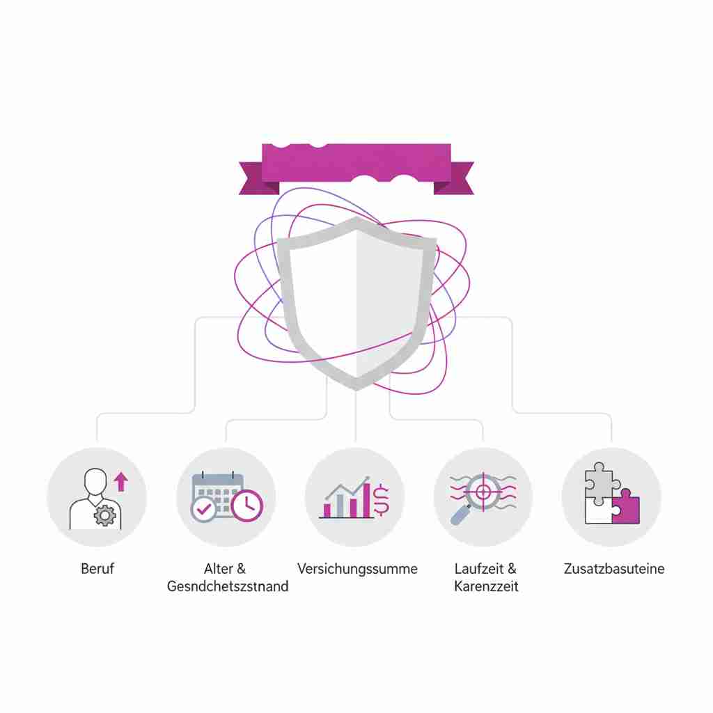 An image illustrating Berufsunfähigkeitsversicherung Kosten: 5 Faktoren die den Preis bestimmen