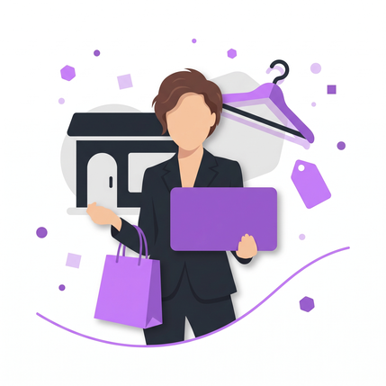 Frau mit Shoppingtasche und Karte vor Modehaus-Schaufenster - LODENFREY Shoppingguthaben mit American Express