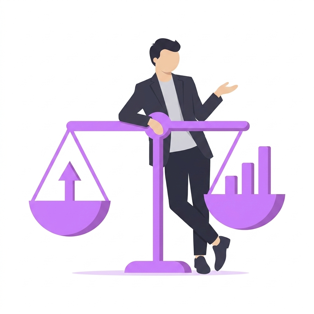 Zwei Broker-Karten und Waage - Scalable Capital vs Smartbroker+ 2026