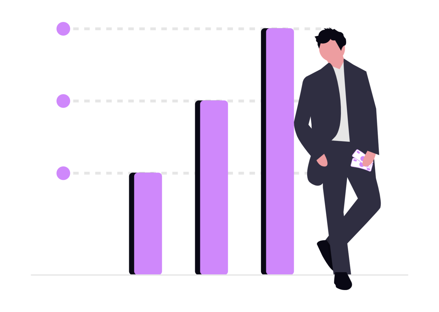 Flat Illustration – Chart + Figur